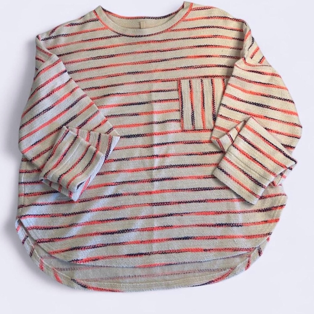 Lou & Grey Multicolor Retro Boho Striped Knit Top Colorful Indie Streetwear